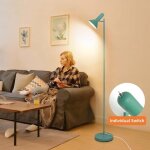 Lampadaire vintage diya vert - lampe de lecture m�tal 161cm douille e27 (max 60w) pour salon / chambre ...