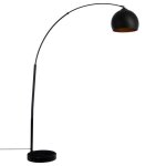 Lampadaire vintage time - atmosphera - arqué - métal - noir - h. 175 cm Lampadaire vintage time - atmosphera - arqué - métal - noir - h. 175 cm