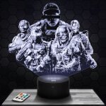 Lampe 3d - call of duty black ops 6 - jouet figurine cadeau call of duty cod - veilleuse led tactile ...