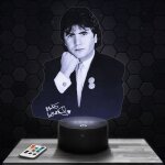 Lampe 3d - daniel balavoine - accessoire objet cadeau daniel balavoine - veilleuse led tactile avec socle ...