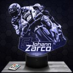 Lampe 3d - johann zarco lcr honda - accessoire figurine cadeau johann zarco lcr honda - veilleuse led ...