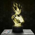 Lampe 3d vegeta dbz - jouet figurine cadeau dragon ball z - veilleuse led tactile top