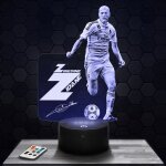 Lampe 3d - zinedine zidane real madrid - accessoire figurine cadeau zinedine zidane - veilleuse led tactile ...