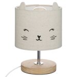 Lampe avec abat jour chat - gris - 15 x 13, 1 cm Lampe avec abat jour chat - gris - 15 x 13, 1 cm