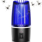 Lampe anti moustique 2 en 1 tueur dinsectes usb rechargeable uv tueur dinsectes pour rpulsif mites mouche ...
