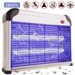 Lampe anti moustique 2800v - tueur dinsectes lectrique uv 20w efficace sur une surface de 20 - 120m ...