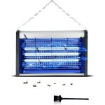 Lampe anti moustique 30w  double grille haute tension 3500v appareil lumiere bleue tue mouche uv destructeur ...
