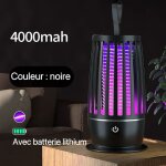 Lampe anti - moustiques �lectrique portable noire batterie usb rechargeable silencieuse sans produits ...