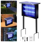 Lampe anti - moustiques solaire tube double led a moustique exterieur 10w usb �tanche ipx4 terrasse camping ...