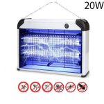Lampe anti moustique - uv led tue mouches destructeur d insectes electrique 20w efficace sur une surface ...