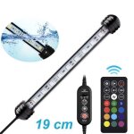 Lampe aquarium led rgb avec t�l�commande sans fil �tanche led lumi�re aquarium d�clairage 18cm �tiquette ...