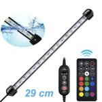 Lampe aquarium led rgb avec tlcommande sans fil tanche led lumire aquarium dclairage 29cm