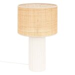 Lampe cramique tylia blanc h47cm - atmosphera createur dinterieur