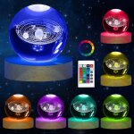Lampe boule de cristal 3dlampe de nuit boule de cristal 3d du système solairelampe 3d avec télécommandecadeau ... Lampe boule de cristal 3dlampe de nuit boule de cristal 3d du système solairelampe 3d avec télécommandecadeau ...