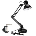 Lampe de bureau architecte rglable avec clip - lecture domicile - noir lampe a poser