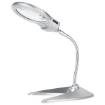 Lampe de bureau de lecture grossissante avec loupe et 2 lumières led Lampe de bureau de lecture grossissante avec loupe et 2 lumières led