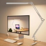 Lampe de bureau led - 80cm lampe architecte - contrle tactile - 5 modes x 11 niveaux de luminosit - ...