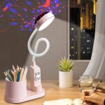 Lampe de bureau led pour enfant avec porte - stylo - lampe de table led  intensit variable - ciel - ...