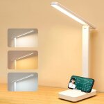 Lampe de bureau led - otbact - rechargeable - 3 couleurs - contr�le tactile - design contemporain