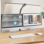 Lampe de bureau - led - 24w - double tte - capteur de lumire - rglable