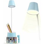 Lampe de bureau led avec veilleuse usb rechargeable lampe de chevet dimmable pour enfants 2 couleurs ...