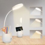 Lampe de bureau de porte - stylo tactile lampe de bureau � led dimmable avec 3 modes d�clairage fil usb ...