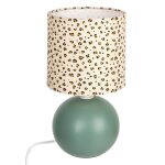 Lampe cramique enfant timo motif lopard vert h25cm - atmosphera createur d'interieur - vert
