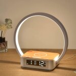 Lampe de chevet 10w avec commande tactile  intensit variable lampe de table avec rveil chargeur sans ...