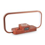 Lampe de chevet chargeur sans fil 10w lampe de chevet tactile dimmable avec port usb 3 couleurs et horloge ...