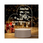 Lampe de chevet led - nikcorp - c?ur 3d - acrylique - usb - 3w - blanc chaud