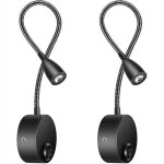 Lampe chevet murale 2 pack lumires applique liseuse led col de cygne lumire 3w 3000k blanc chaud lampe ...