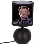 Lampe de chevet noir johnny hallyday