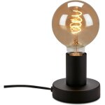 Lampe de chevet r�tro avec interrupteur � c�ble douille e27 lampe de table vintage noir?ampoule non incluse? ...