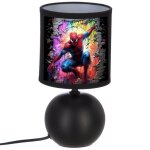 Lampe de chevet spider man noir
