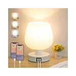 Lampe de chevet tactile petite lampe de table � cordon avec ports de charge 2 usb intensit� variable ...