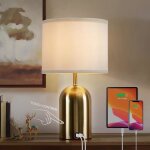 Lampe de chevet tactile port usb dimmable 3 niveaux abat - jour opalin pour chambre bureau multicolore ...