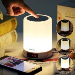 Lampe de chevet tactile portable sans fil bluetooth haut - parleur lumière blanche chaude réglable et ... Lampe de chevet tactile portable sans fil bluetooth haut - parleur lumière blanche chaude réglable et ...