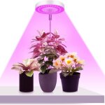 Lampe de croissance pour plantes 48 led � spectre complet minuterie marche / arr�t automatique id�ale ...