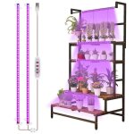 Lampe de croissance pour plantes dint�rieur � 144 led � spectre complet et � intensit� variable avec ...