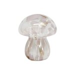 Lampe d�corative champi tachet� rose led � piles