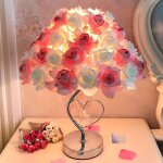 Lampe dcorative - lampe coeur fleur rose - 35x35x40 cm - intrieur - ambiance