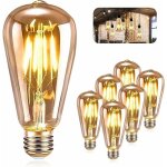 Lampe d�corative vintage led e27 r�tro edison 6 pi�ces ampoule ampoule antique lampe st64 4w led filament ...