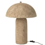 Lampe à poser forme champignon en papier mâché beige foncé 37x36x50 cm Lampe à poser forme champignon en papier mâché beige foncé 37x36x50 cm