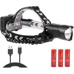 Lampe frontale - gigicial - xhp90 - 10000 lumens - rechargeable usb - �tanche ip65