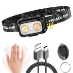 Lampe frontale rechargeable led ultra puissante - lampe frontale running - 11 modes - capteur de mouvement ...