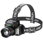 Lampe frontale rechargeable torche frontale led zoomable dtecteur de mouvement etanche lampe torche ...