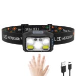 Lampe frontale rechargeable ultra puissante 6 modes luminosit� ajustable avec d�tection de mouvement ...