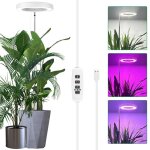 Lampe plantes noir avec anneau 72 ledsspectre tendu 420 - 660nmtige rglable 35 - 155cmminuterie 3 / ...