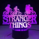 Lampe illusion 3d stranger c things veilleuse lampe de chevet 16 couleurs changeantes dcoration nouvel ...