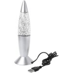 Lampe  lave changeante multi - couleurs 3d rocket rvb led glitter night light cadeau[a249]
